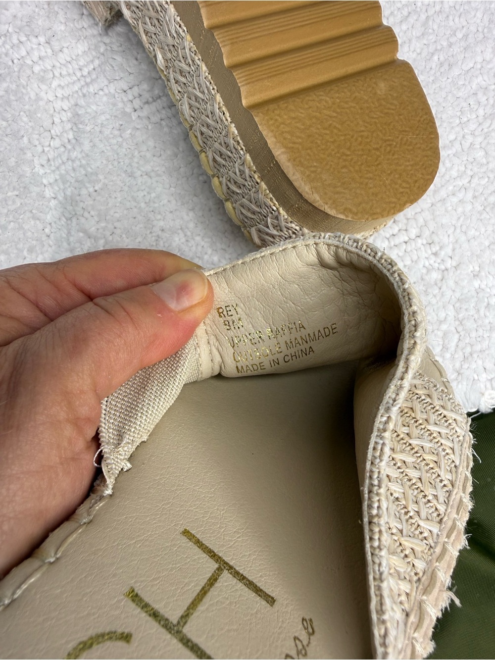 BEACH by Matisse Rey Raffia Platform Slide Sandals Size 9 - Picture 6 of 7